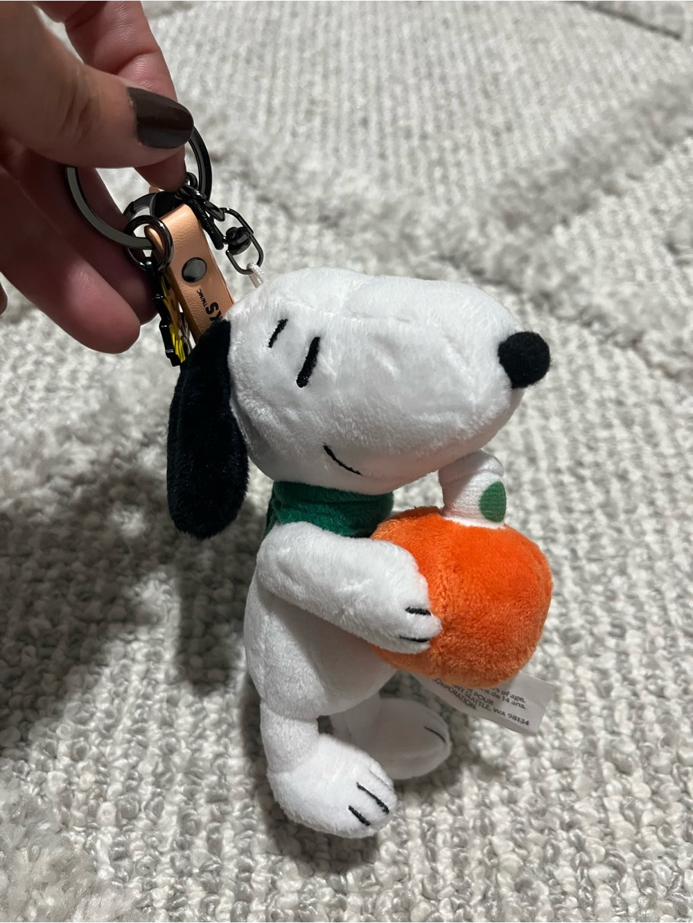 Starbucks limited edition Snoopy Plush Keychain